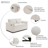 Velvet Pull Out Sofa Bed With Adjustable Backrest - Omega Lifestyles