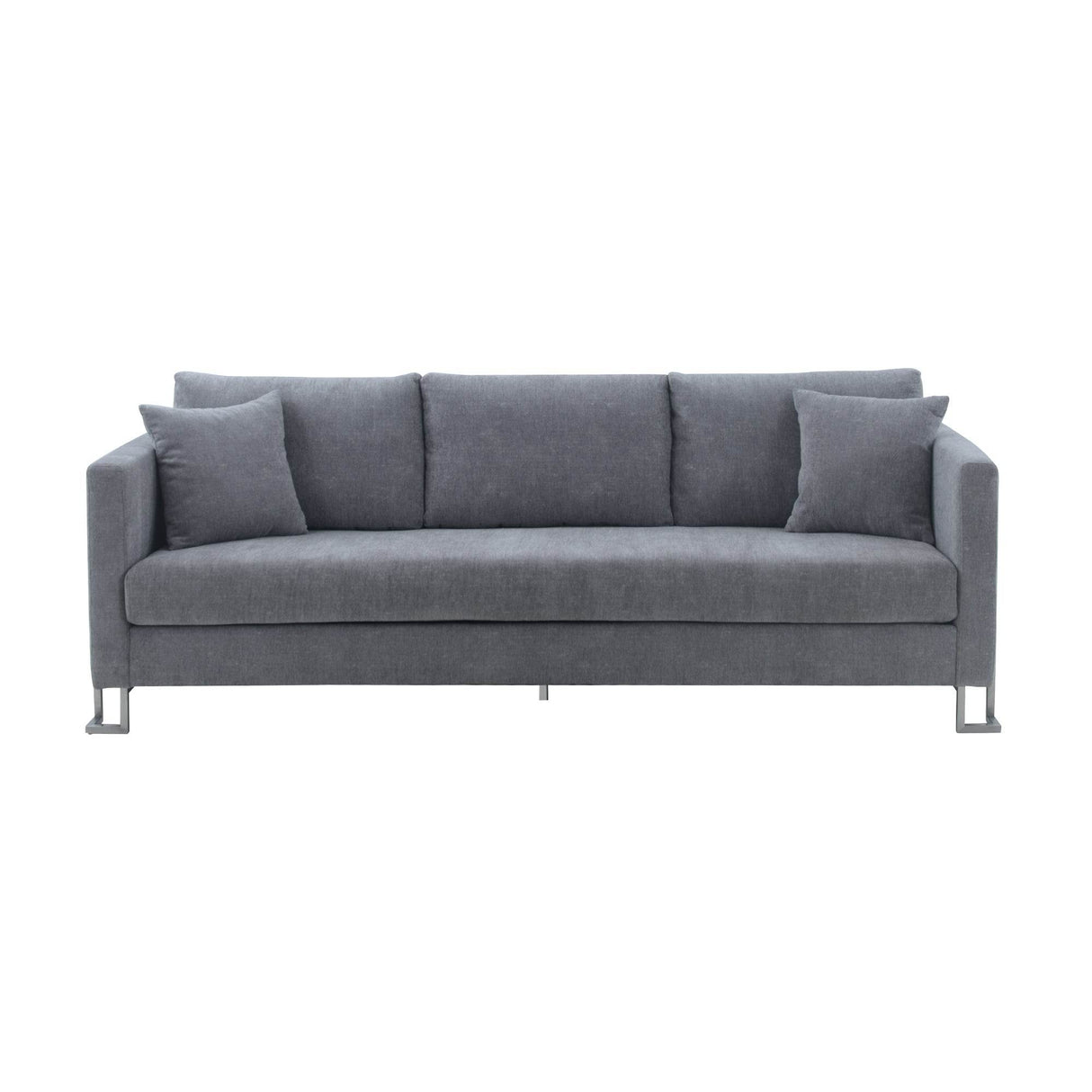 Contemporary Gray Fabric Upholstered 4-Seat Sofa - Omega Lifestyles