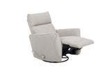 Beige Upholstered Manual Swivel Recliner Chair - Omega Lifestyles