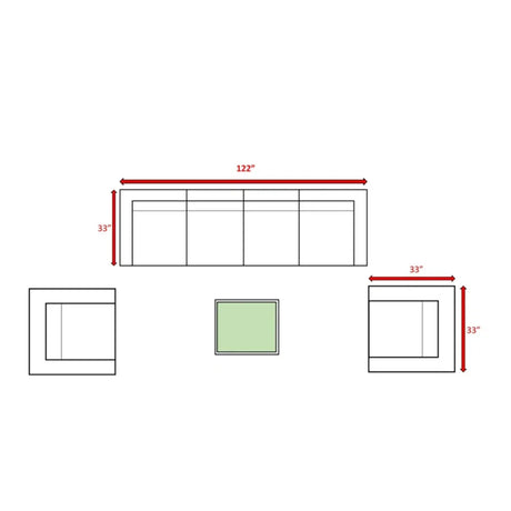Fully Assembled 7-Piece 6-Seater Patio Wicker Sofa Set - Omega Lifestyles