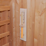 Metal Stove Heated Carbonized Spruce Wood Sauna Seat - Omega Lifestyles