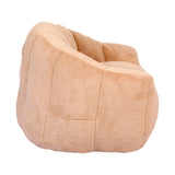 High Density Foam Brown Faux Fur Beanbag Chair - Omega Lifestyles