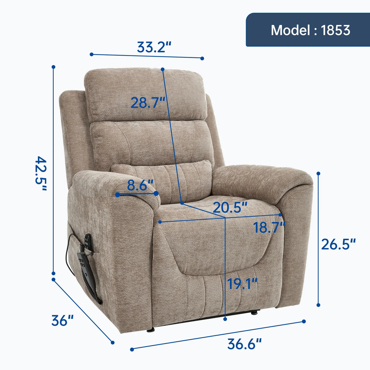 Dual Motor Power Lift Recliner Chair With Massage And Heat - Omega Lifestyles