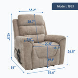 Dual Motor Power Lift Recliner Chair With Massage And Heat - Omega Lifestyles