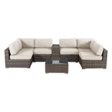 Outdoor Fully Assembled Wicker 4-Person Seating Group