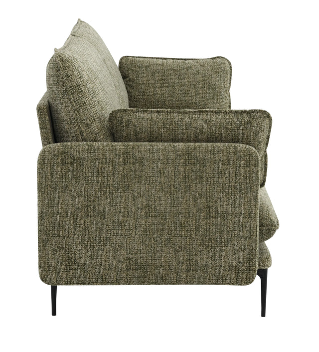 Green Chenille Compressed Cushion 2-Seat Sofa - Omega Lifestyles