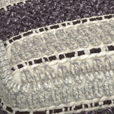 Handwoven Wool Cotton Square Fabric Pouf - Omega Lifestyles