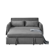 Velvet Convertible Pull-Out Sofa Bed With Pillows - Omega Lifestyles