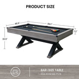 Rustic Industrial 84-Inch MDF Billiards Table With Accessories - Omega Lifestyles