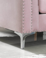 Mid Century Velvet Upholstered 2-Seat Sofa - Omega Lifestyles