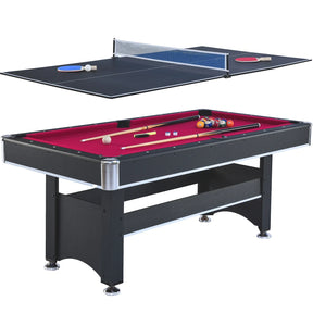 6-Foot Engineered Wood Pool Table With Tennis Top - Omega Lifestyles
