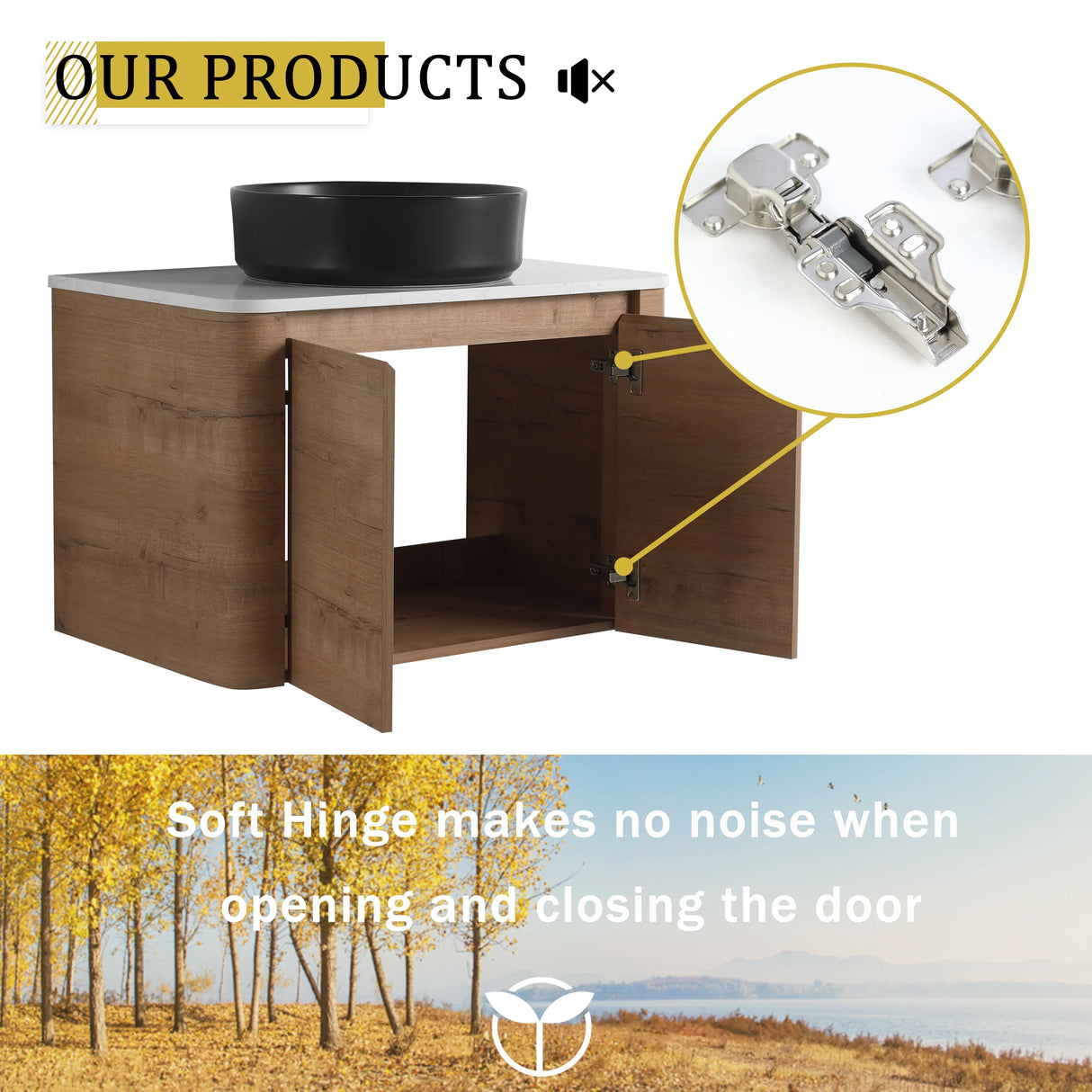 30-Inch Wall-Mounted Bathroom Vanity With Ceramic Sink - Omega Lifestyles