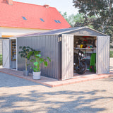 10x14 Ft Waterproof Metal Outdoor Storage Shed