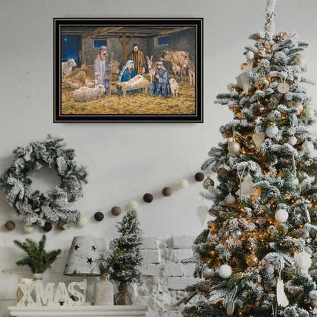 Framed Multicolor Nativity Wall Art Home Decor - Omega Lifestyles