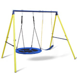 Steel Indoor Outdoor 2-Seat Kids Swing Set - Omega Lifestyles