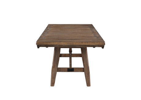 7-Piece Distressed Wood Modern Ranch Dining Set - Omega Lifestyles