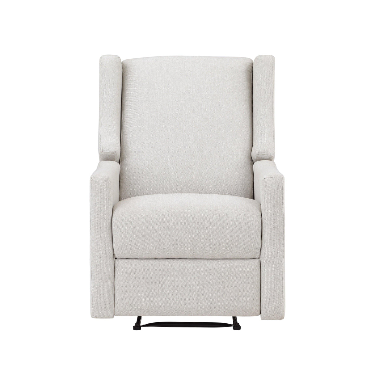 Power Recliner Beige Polyester Contemporary Wingback Chair - Omega Lifestyles