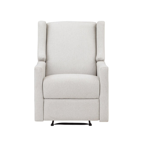 Power Recliner Beige Polyester Contemporary Wingback Chair - Omega Lifestyles