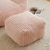 Giant Pink Corduroy Shredded Foam Bean Bag Chair - Omega Lifestyles
