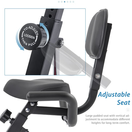 Folding Magnetic Resistance Exercise Bike With LCD Display - Omega Lifestyles