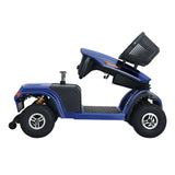 Heavy Duty Blue Metal Mobility Scooter With Suspension - Omega Lifestyles