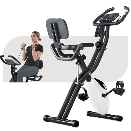 Folding Magnetic Resistance Exercise Bike With LCD Display - Omega Lifestyles