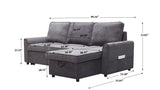 Modern Modular L-Shaped Reversible Sofa Bed With Storage - Omega Lifestyles