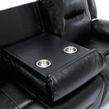 3-Seater Manual Recliner Chair Leather Gel With LED Lights - Omega Lifestyles
