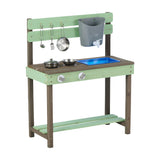 Solid Wood Kids Play Kitchen With Water Play Set - Omega Lifestyles