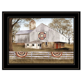 Framed Multicolor American Star Quilt Wall Art - Omega Lifestyles