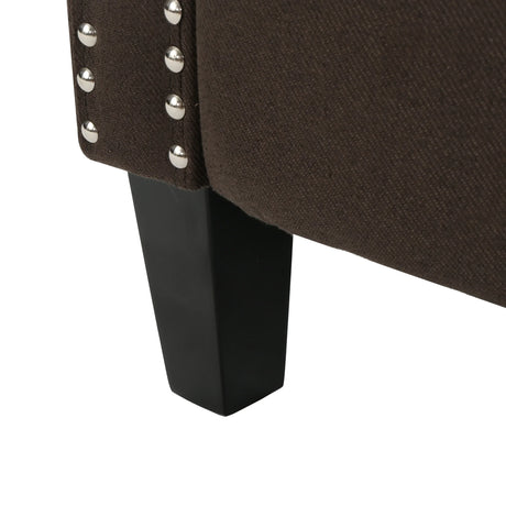 Coffee Fabric Push Back Recliner Chair With Birch Wood Legs - Omega Lifestyles