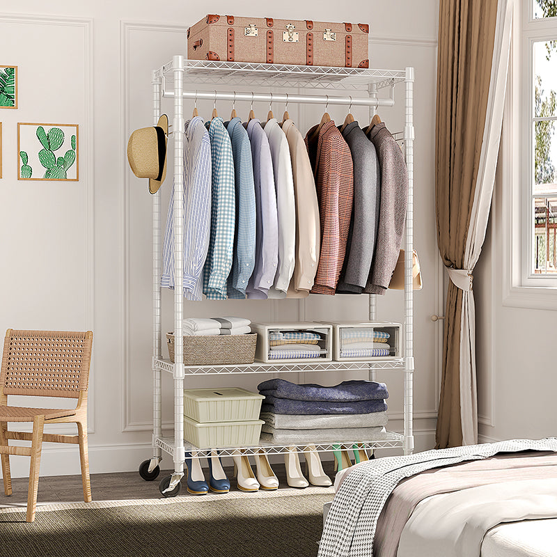 Heavy Duty Adjustable 3-Tier Rolling Garment Rack