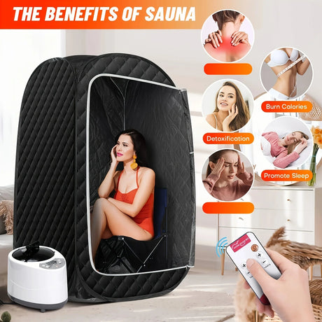 Portable Foldable Home Steam Sauna With Remote Control - Omega Lifestyles