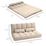 Adjustable Folding Floor Sofa Bed with Pillows - Omega Lifestyles