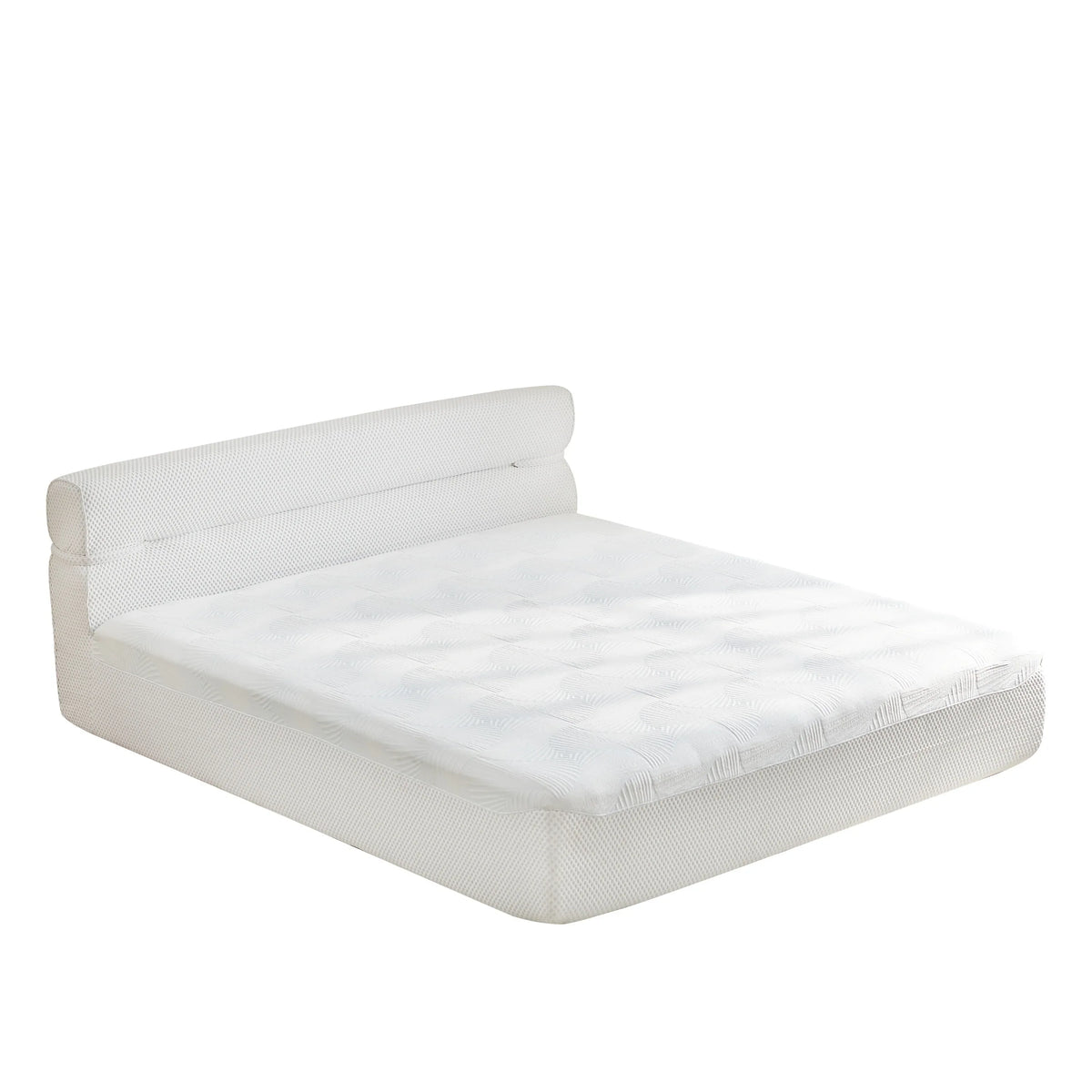 Queen Medium 15-Inch Cooling All-in-One Mattress Bed Frame - Omega Lifestyles