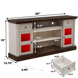 Farmhouse Fireplace TV Stand With LED Lighting - Sleep Galleria