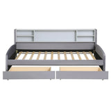Twin Velvet Upholstered Platform Bed With Storage Drawers - Omega Lifestyles