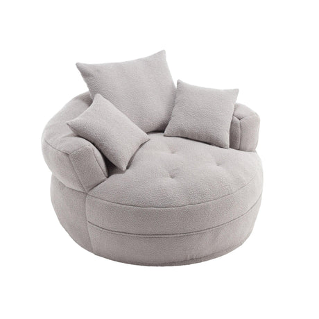 Modern Chenille Circular Foam Sponge Sleeper Chair - Omega Lifestyles