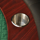 Modern 96-Inch Wood Poker Table With Cup Holders - Omega Lifestyles