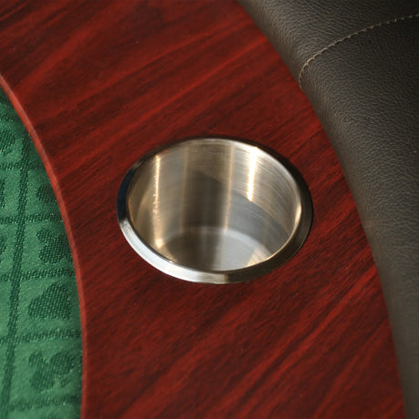 Modern 96-Inch Wood Poker Table With Cup Holders - Omega Lifestyles