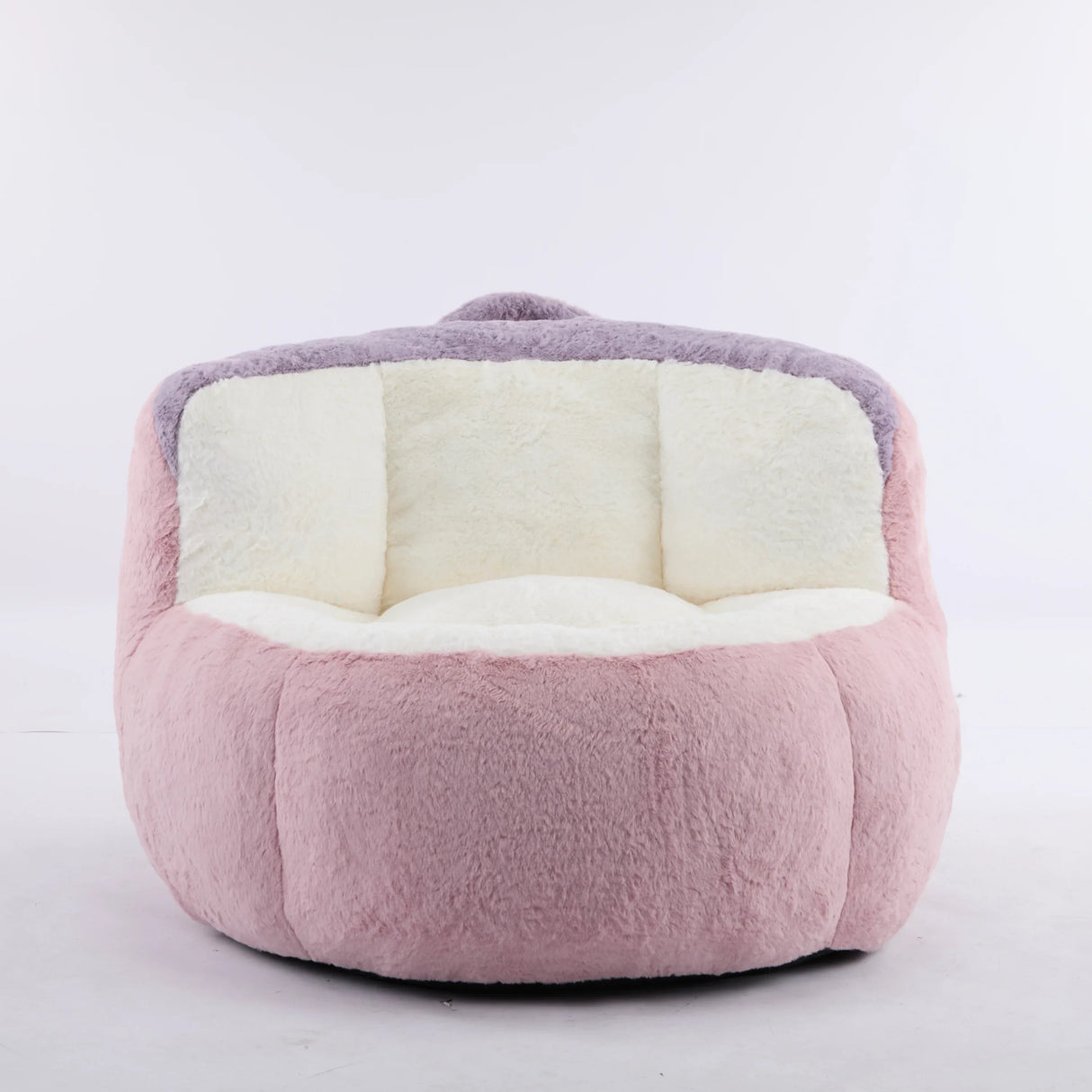 Multicolor Faux Fur Oversized Foam-Filled Bean Bag Chair - Omega Lifestyles