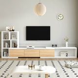 Adjustable Extendable White MDF TV Stand With Storage - Sleep Galleria