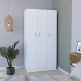 White Ohio Armoire Wardrobe With Drawers And Shelves