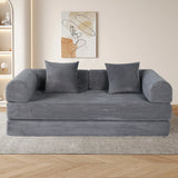 Foldable 3-Seat Soft Memory Foam Sofa Bed With Pillows - Omega Lifestyles