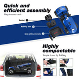 Outdoor Compact Blue 4-Wheel Mobility Scooter With USB Charger - Omega Lifestyles