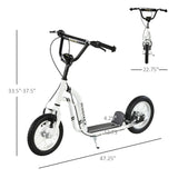 Youth Scooter With Dual Brakes And 12-Inch Inflatable Wheels - Omega Lifestyles