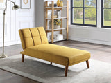 Adjustable Mustard Polyfiber Tufted Chaise Bed - Omega Lifestyles