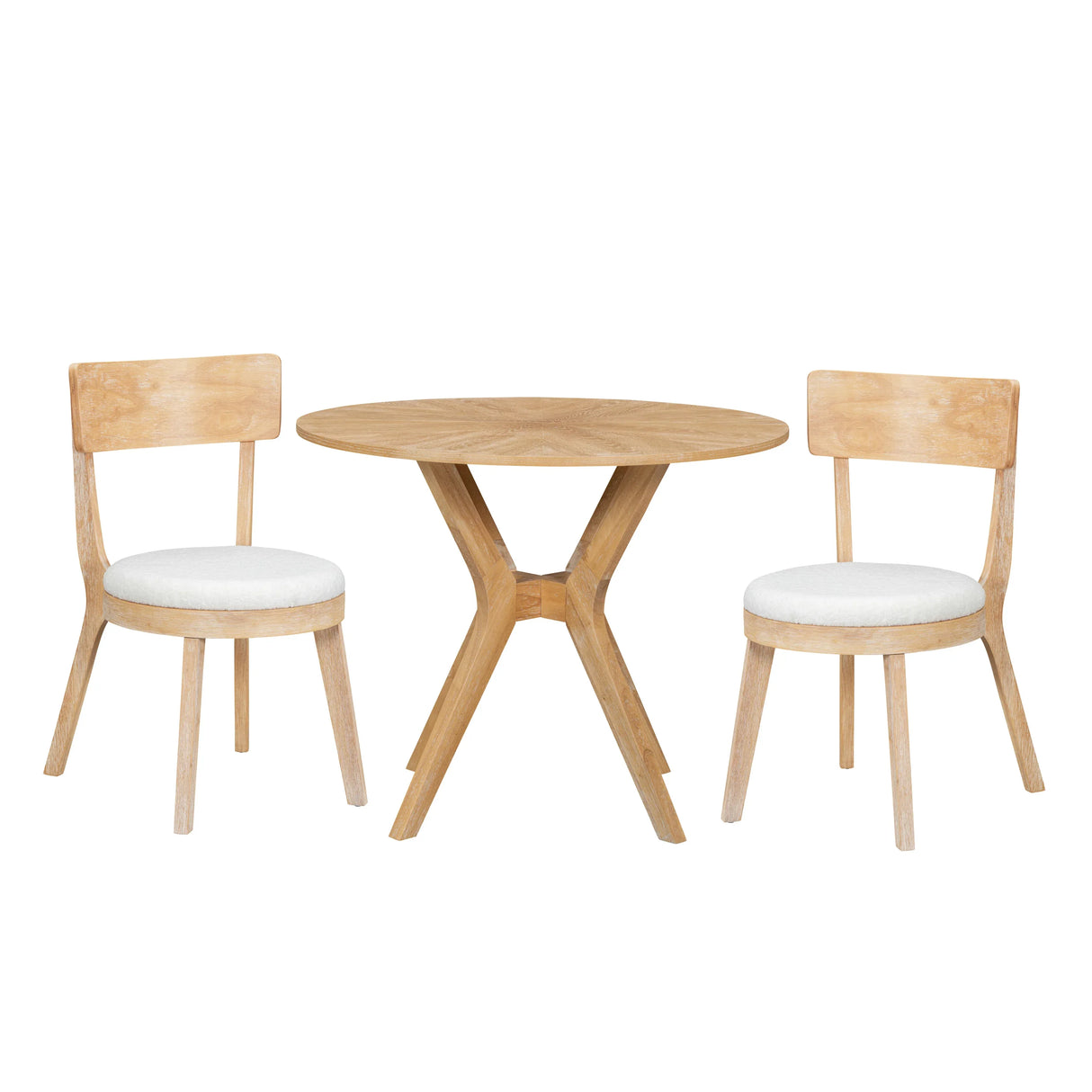 Mid-Century Modern Round Dining Table Set With Chairs - Omega Lifestyles