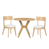 Mid-Century Modern Round Dining Table Set With Chairs - Omega Lifestyles