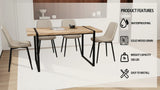 5-Piece Modern Industrial MDF Dining Table And Chairs Set - Omega Lifestyles